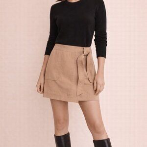 NWT Banana Republic Khaki Utility Wrap Mini Skirt Sz S